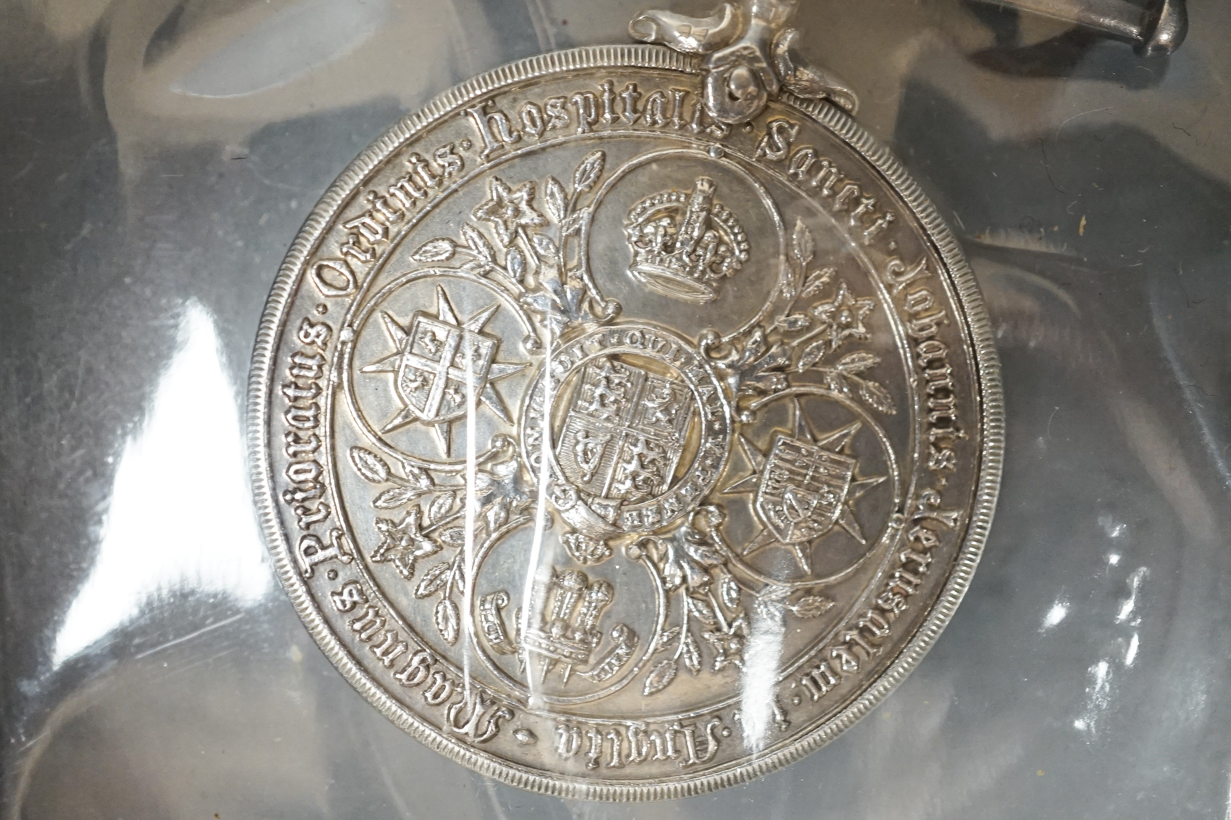Three Imperial Service medals to Edward James Parker, William Horsfield and Albert Edward Ellis and two Service medals of the Order of St John to 13472 A/SIS.M.TIDMAN.BRISTOL.NO.1.NSG.DIV.NO.2DIS.JAB. 1935 and E692 SGT.